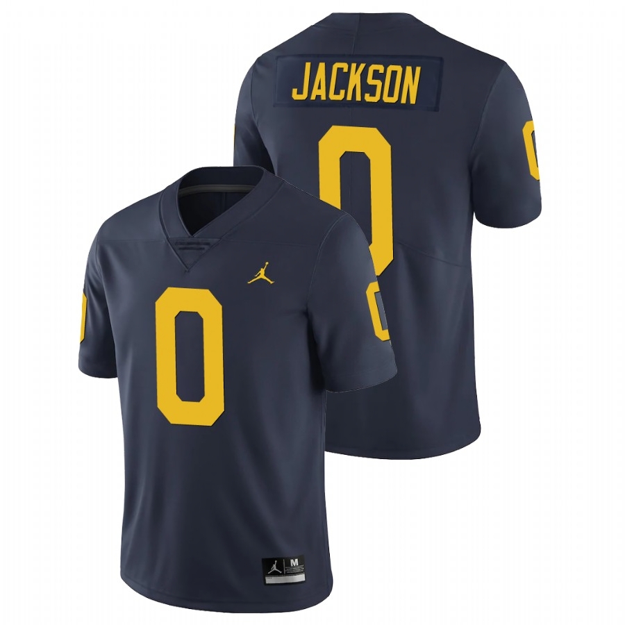 Michigan Wolverines Men's NCAA Giles Jackson #0 Navy Limited College Football Jersey XHV8749FS